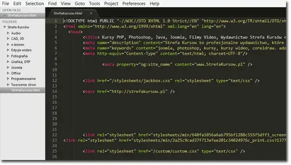 Darmowe edytory kodu HTML