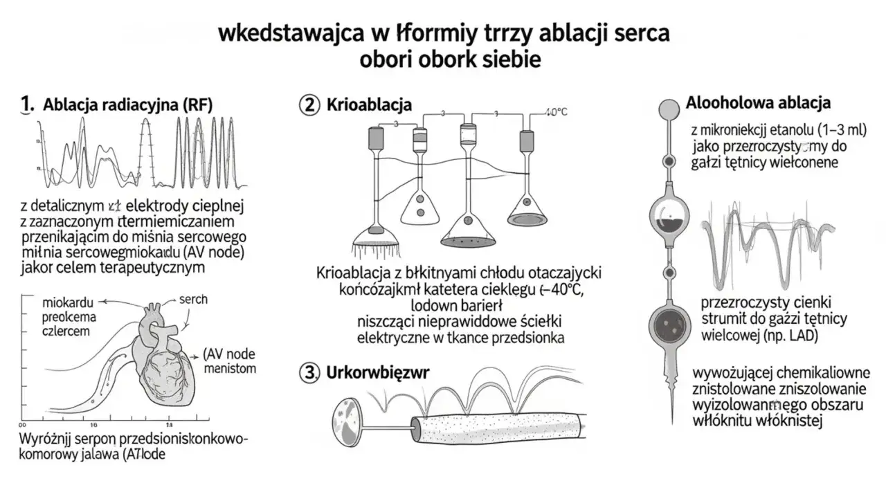Trzy metody ablacji serca: radiacyjna (RF), krioblacja i alkoholowa. Ablacja co to? To zabieg niszczący nieprawidłowe ścieżki elektryczne.