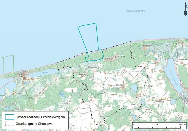 Mapa Polski lokalizacja elektrowni jądrowej Lubiatowo Kopalino