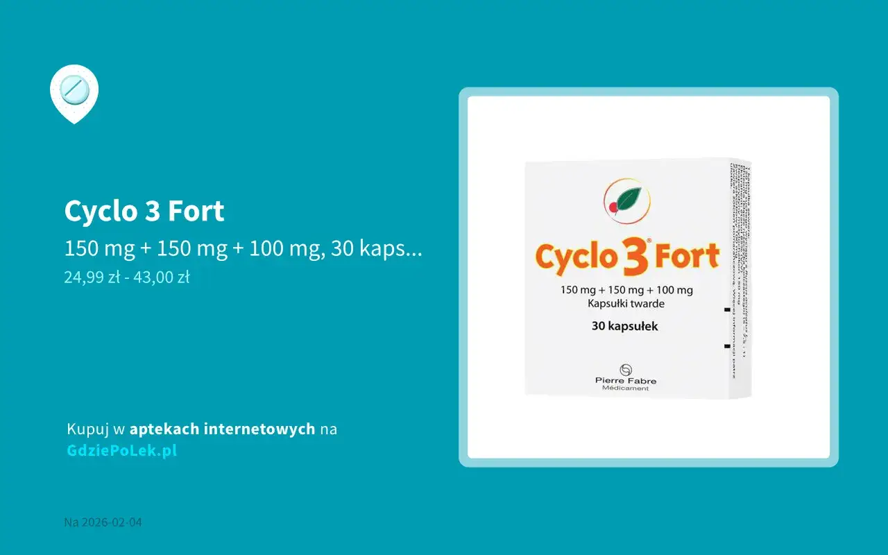 Cyclo 3 Fort składniki i opakowanie