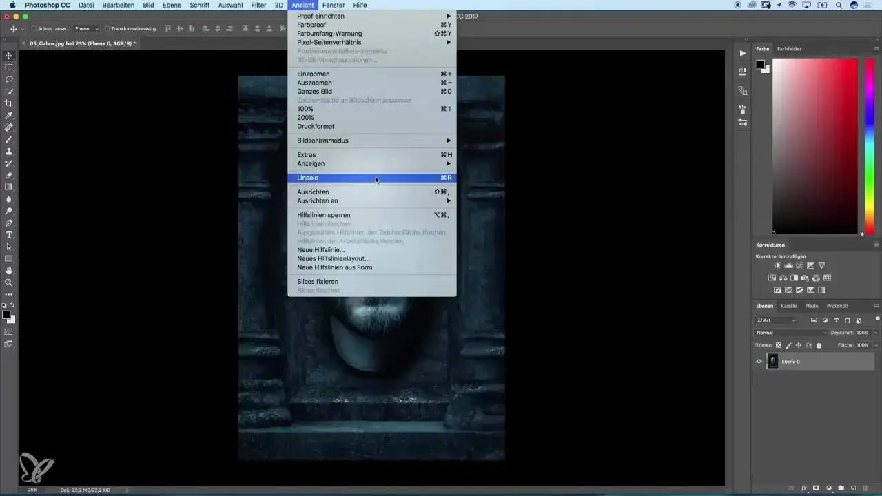 photoshop inteligentne linie pomocnicze przykład