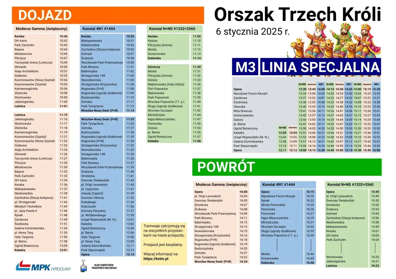 Tablica odjazdów Wrocław Główny: rozkłady jazdy tramwajów i autobusów na 6 stycznia 2025 r.