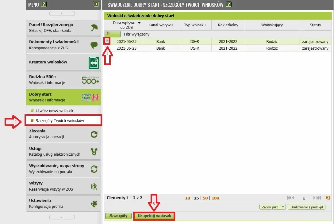 składanie wniosku 300 plus online bankowość PUE ZUS