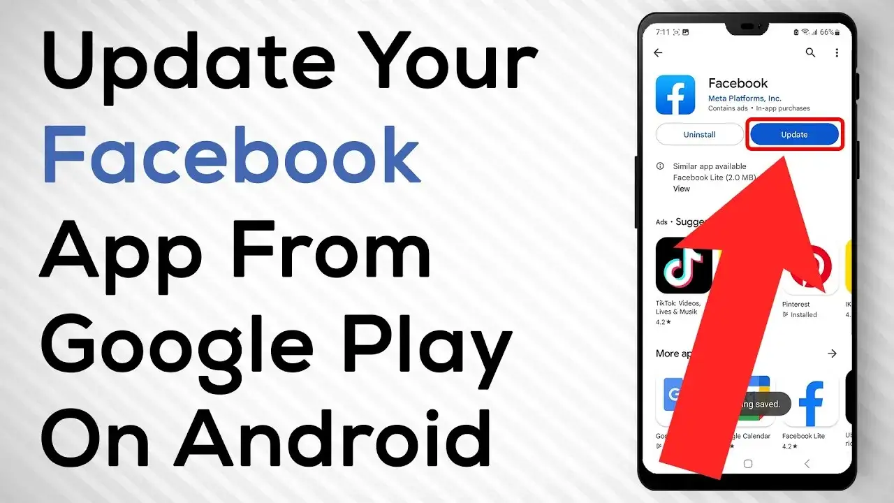 aktualizacja facebook android google play