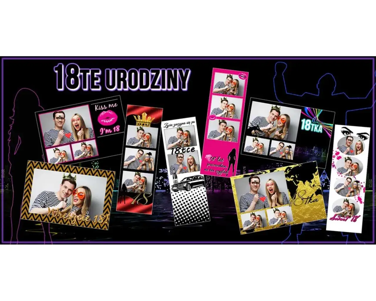fotobudka napis 18 urodziny