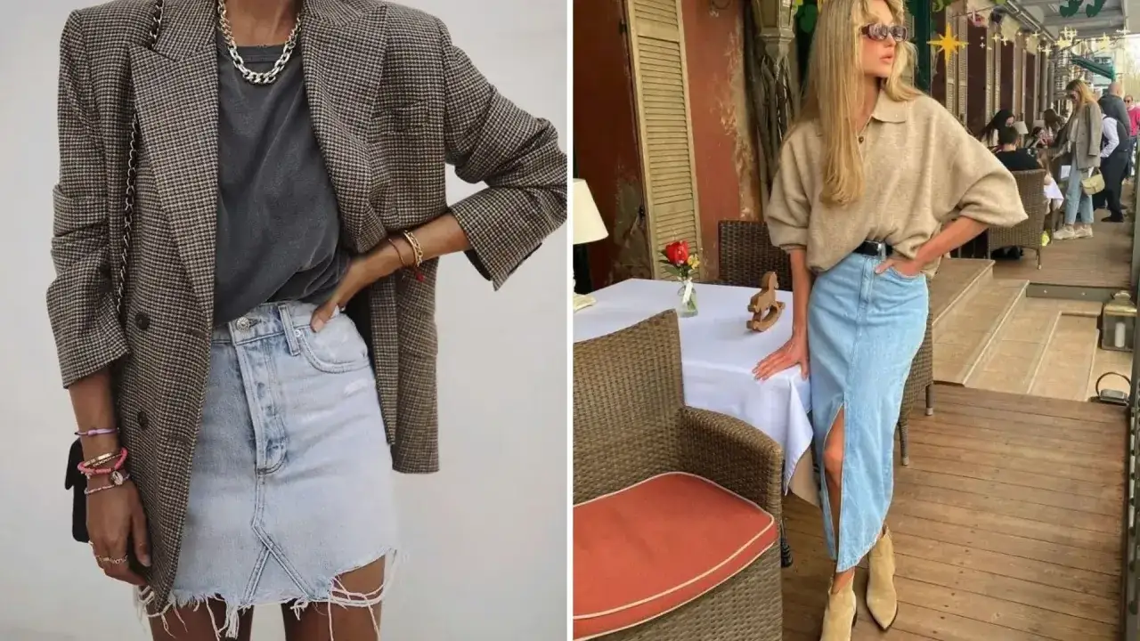 Zdjęcie Stylizacja z jeansową spódnicą – inspiracje na każdą okazję, które zachwycą