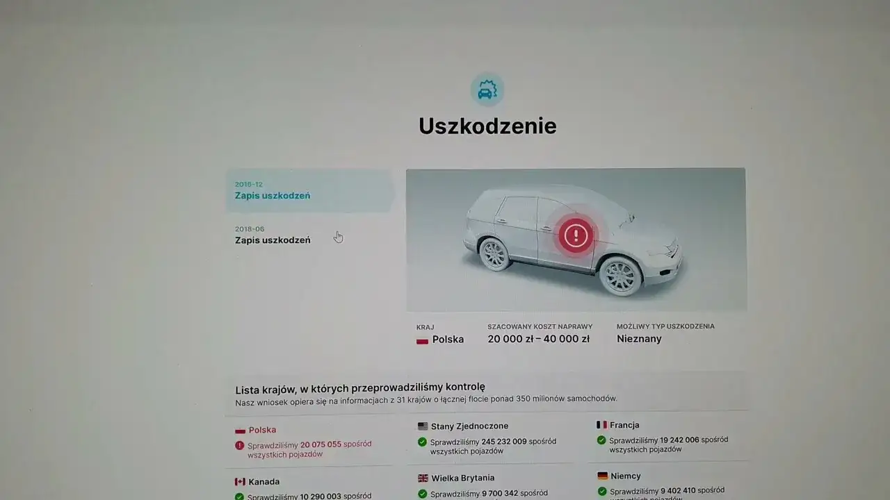 porównanie raportów VIN autoDNA carvertical