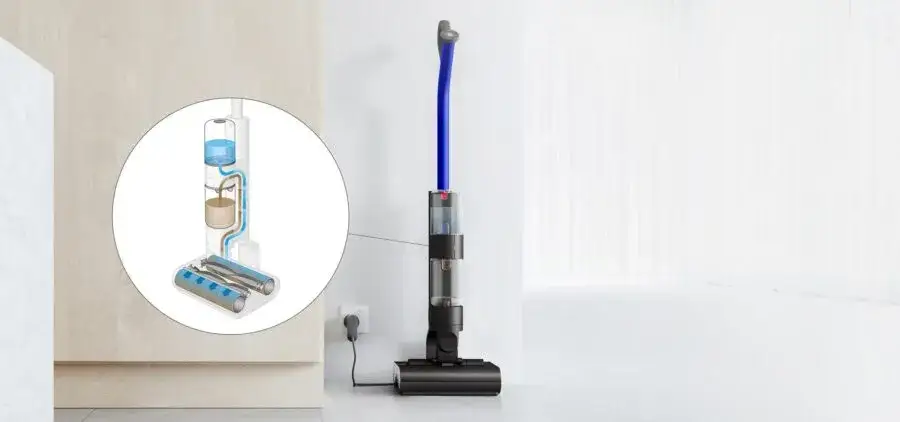 czyszczenie wałków Dyson WashG1 vs opróżnianie tacki Hizero