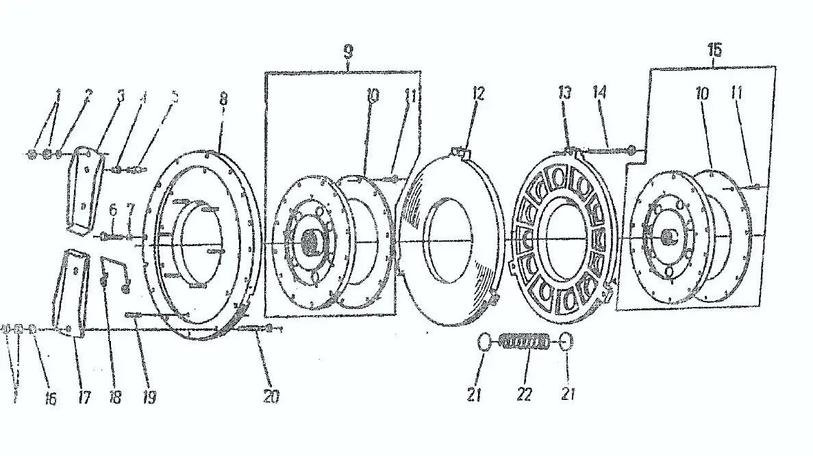 Ursus C-360 sprzęgło schemat budowy