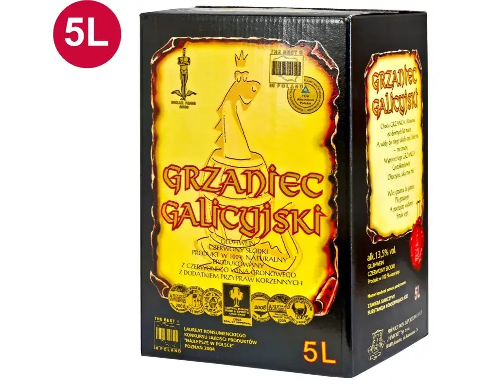 różne butelki Grzaniec Galicyjski