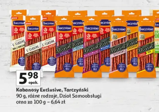 kabanosy Tarczyński r&oacute;żne rodzaje