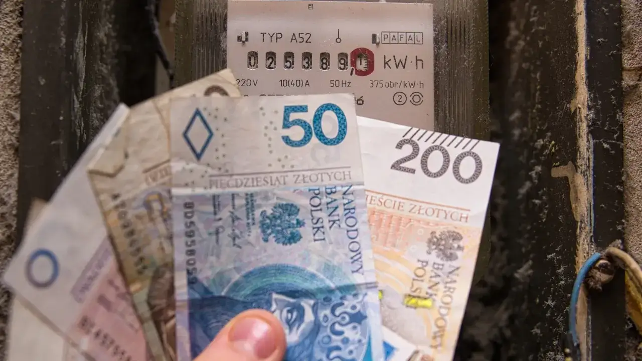 Zimny licznik energii i polskie banknoty – tak wygląda rachunek za prąd. Ile za prąd miesięcznie zapłacimy?