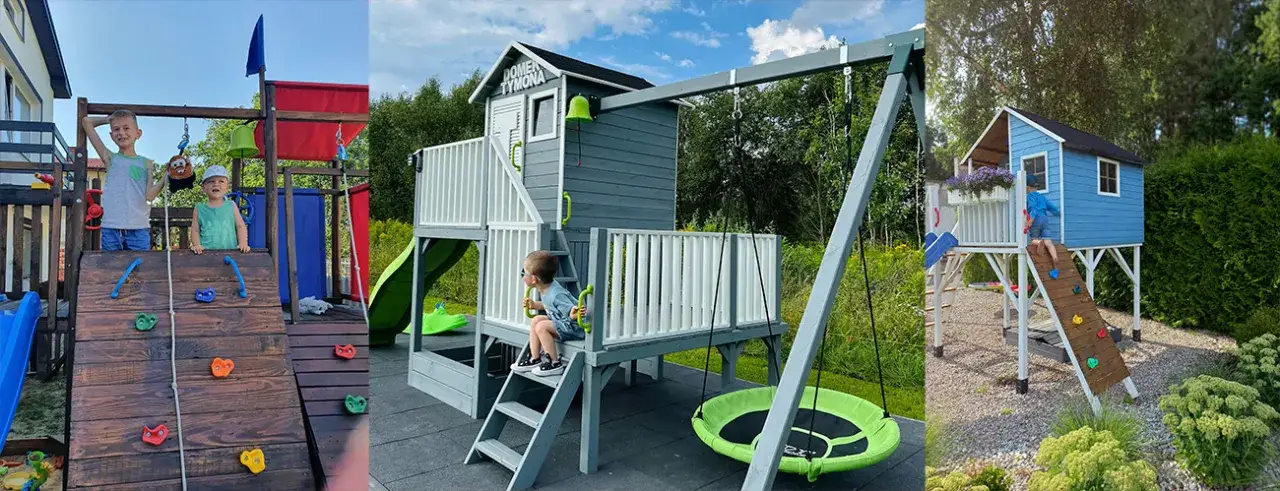 Innowacyjne urządzenia na placu zabaw tyrolka trampoliny sensoryczne