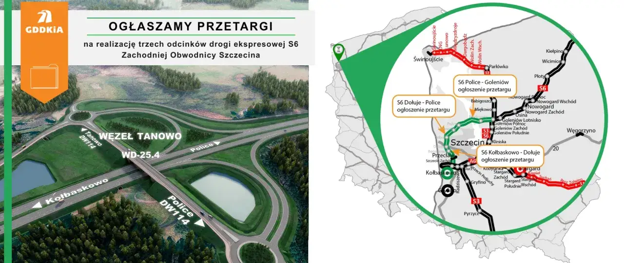 Wizualizacja tunelu pod Odrą Zachodnia Obwodnica Szczecina