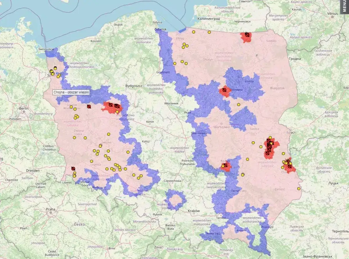 Mapa stref wpływ&oacute;w CSAT Arma 3