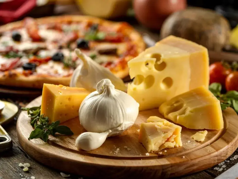 r&oacute;żne sery do pizzy wegetariańskiej