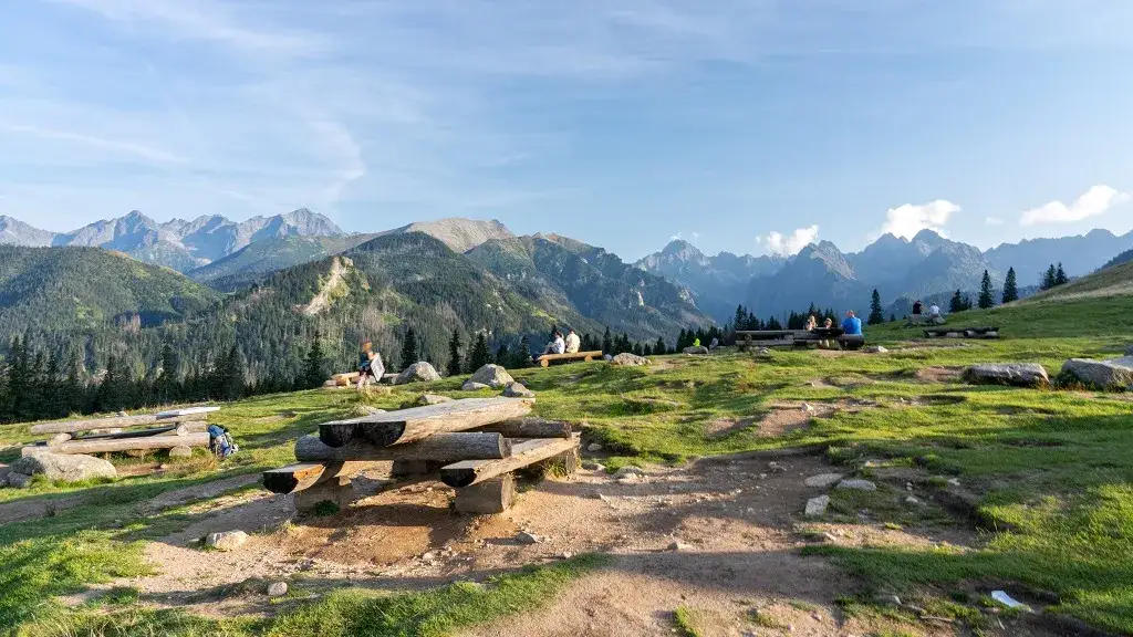 Rusinowa Polana widok na Tatry