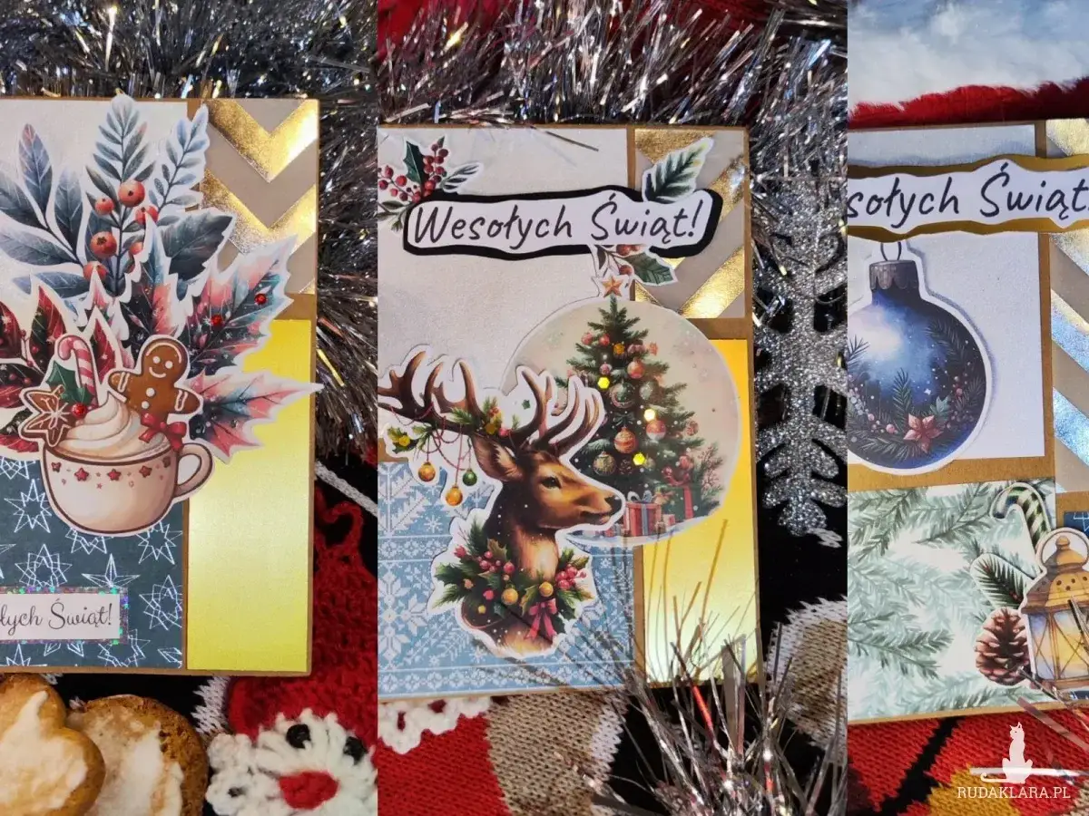 materiały do ręcznie robionych kartek świątecznych