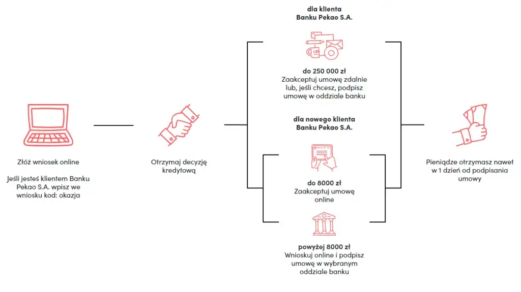 proces wnioskowania o pożyczkę online