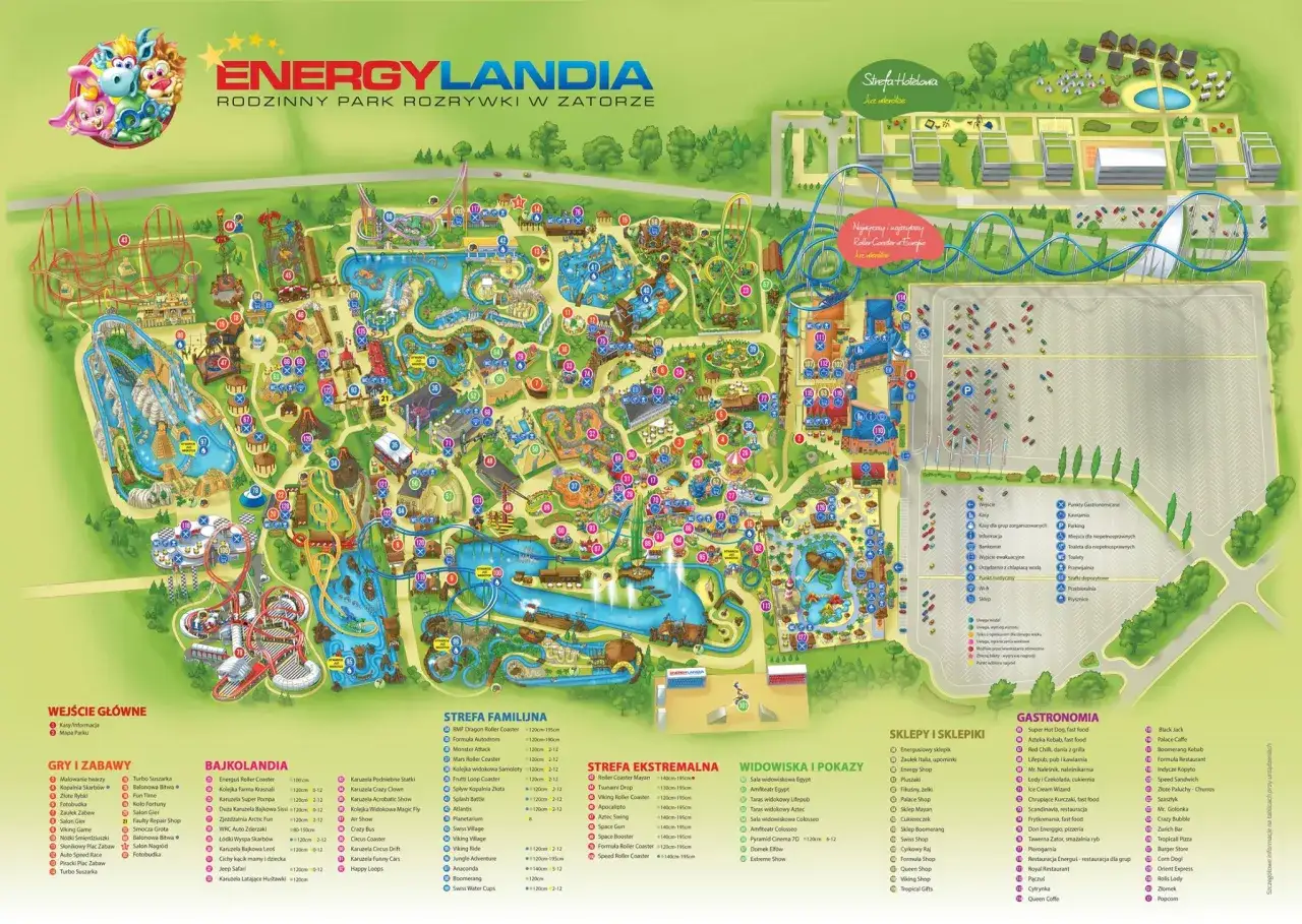 Mapa trasy Krak&oacute;w Energylandia