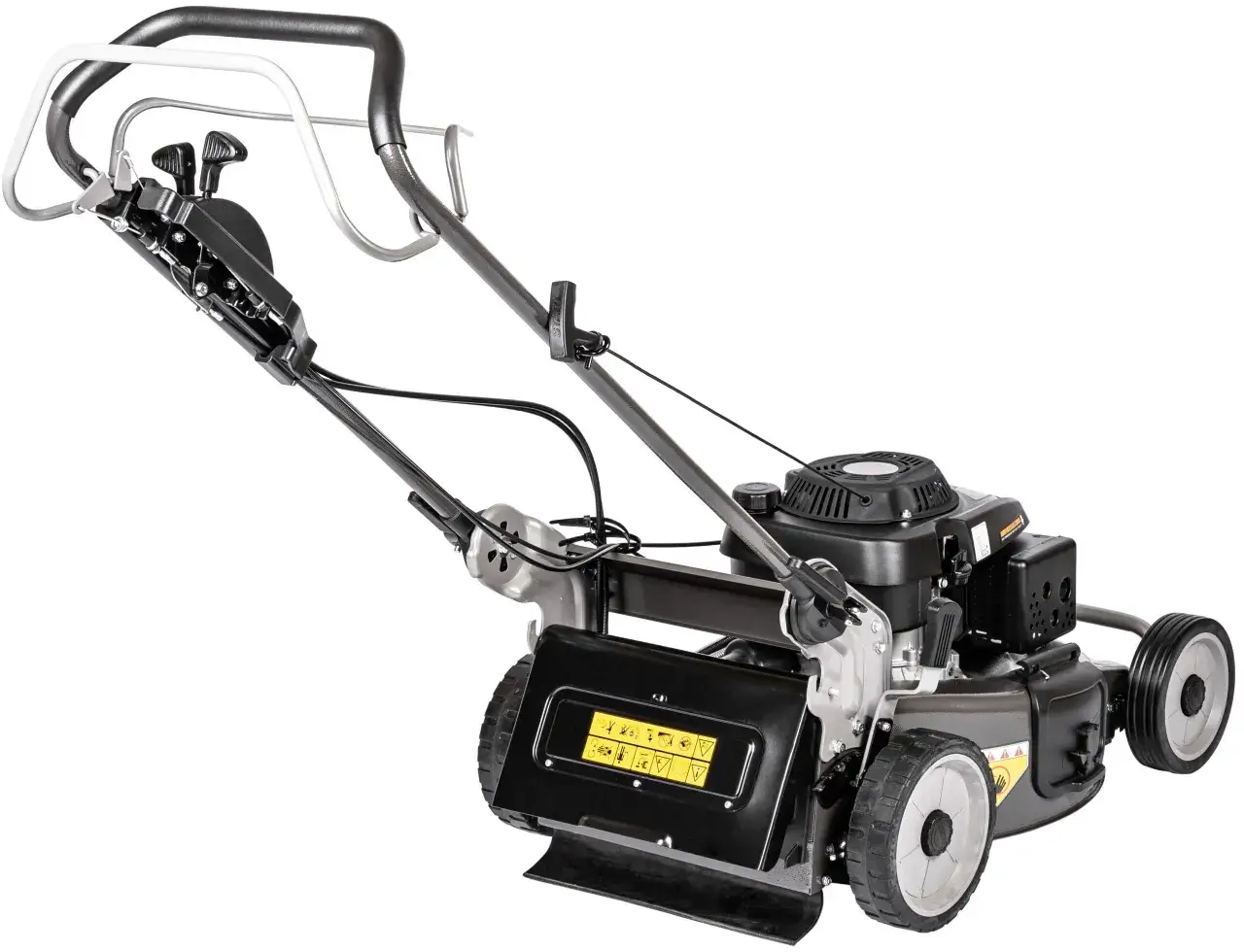 Kosiarka spalinowa Weibang z silnikiem i uchwytem. Gotowa do pracy w ogrodzie.