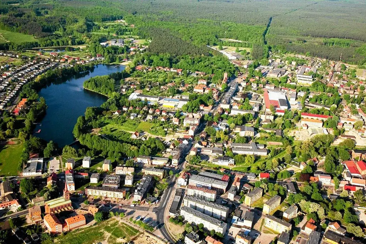 Jezioro Dębno zachodniopomorskie widok z góry
