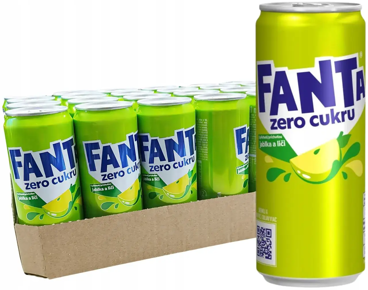 zielona Fanta Shokata butelka i puszka