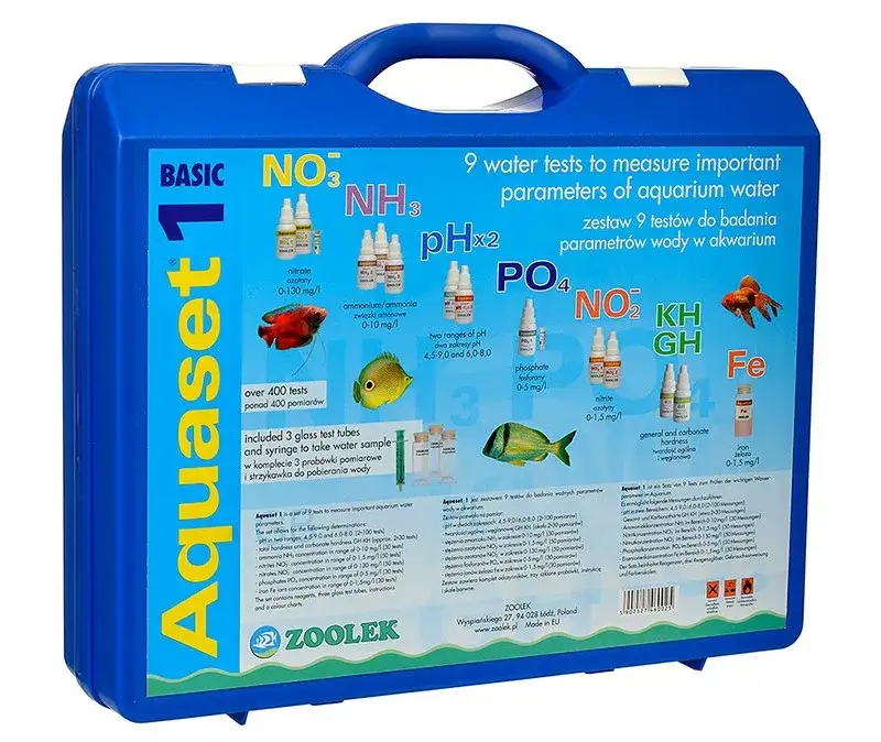 Testy wody akwariowej, zestaw do testowania wody w akwarium