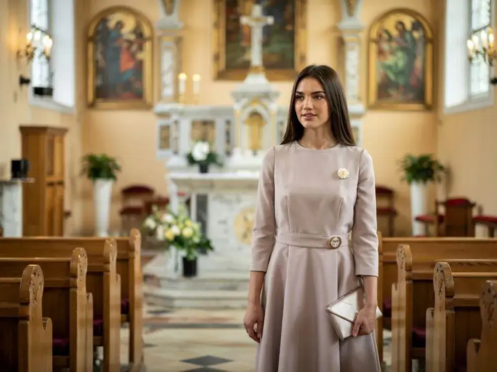 elegancki str&oacute;j na bierzmowanie kości&oacute;ł