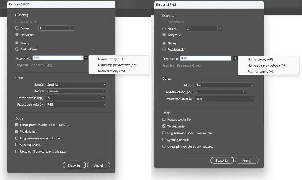 Eksport pokazu slajd&oacute;w formaty i jakość
