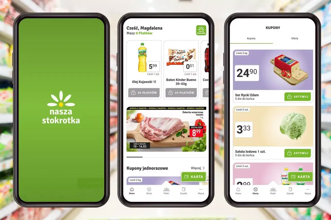 aplikacja nasza stokrotka ekran główny rejestracja