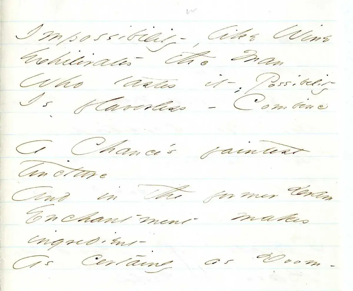 Emily Dickinson rękopis wiersza