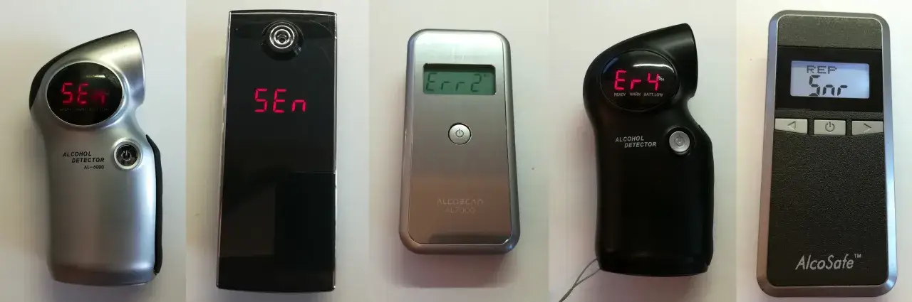 alkomat komunikaty błędów CAL SEN SERR