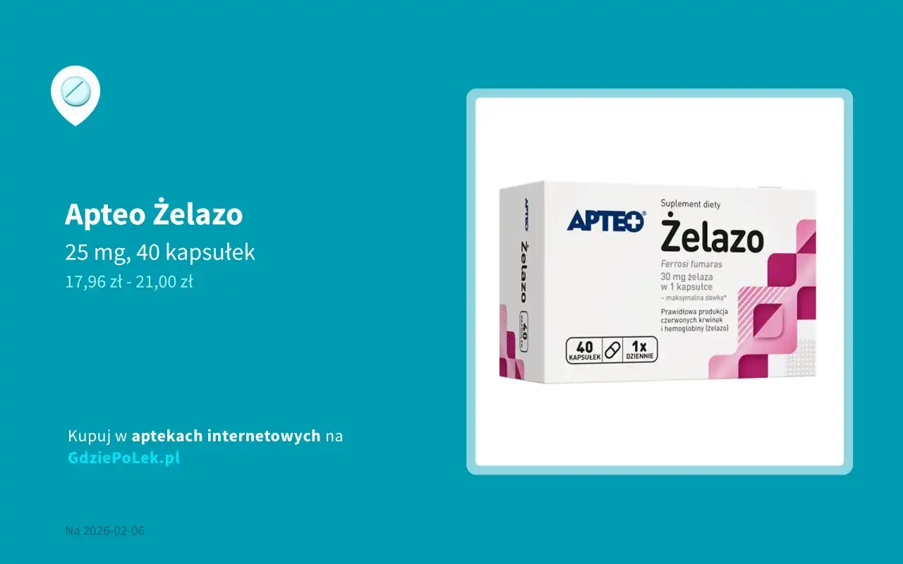 R&oacute;żne rodzaje preparat&oacute;w żelaza w aptece
