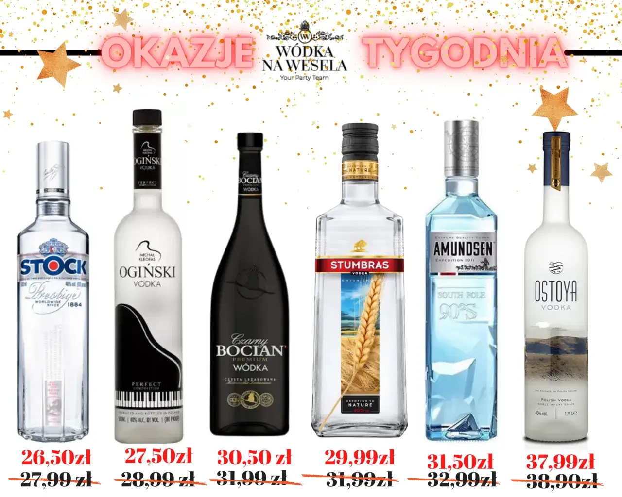 Por&oacute;wnanie cen alkoholu na wesele w r&oacute;żnych sklepach