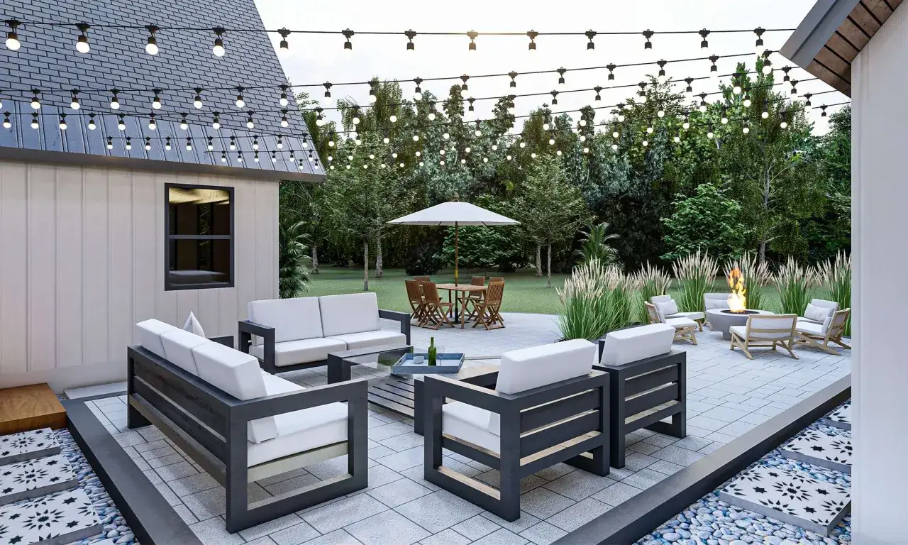 malowany beton taras szablony