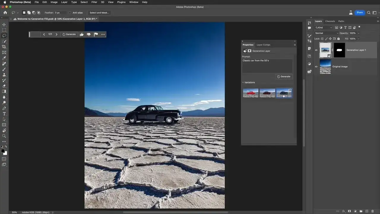 Photoshop interfejs z otwartymi warstwami