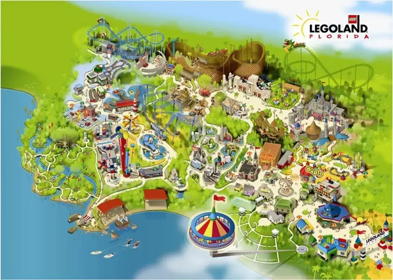 Mapa Legoland&oacute;w na świecie