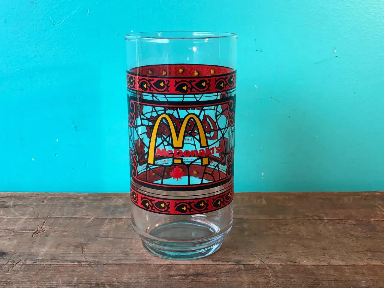 Szklanka McDonald's z ozdobnym wzorem, idealna na 250 ml Coca-Coli z Mc.