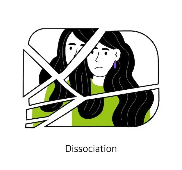 dysocjacja psychologia ilustracja