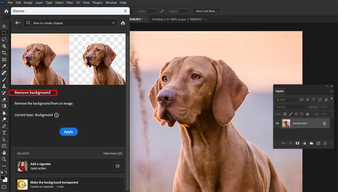 Photoshop usuwanie tła jednym kliknięciem