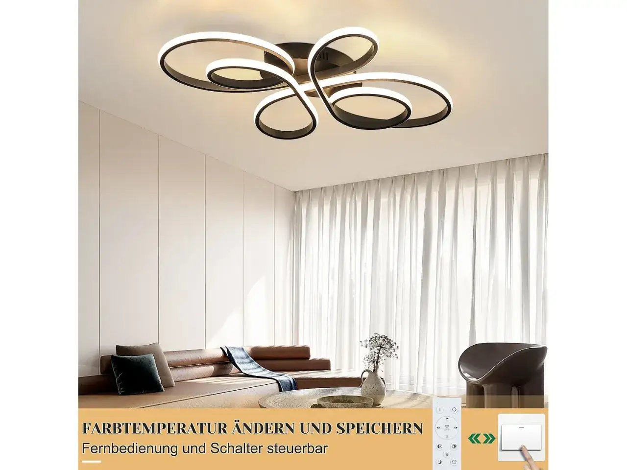 Zdjęcie Lámpara salón techo: Elige tu estilo y luz ideal sin errores