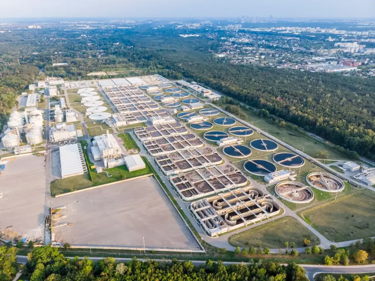 Oczyszczalnia Czajka z lotu ptaka