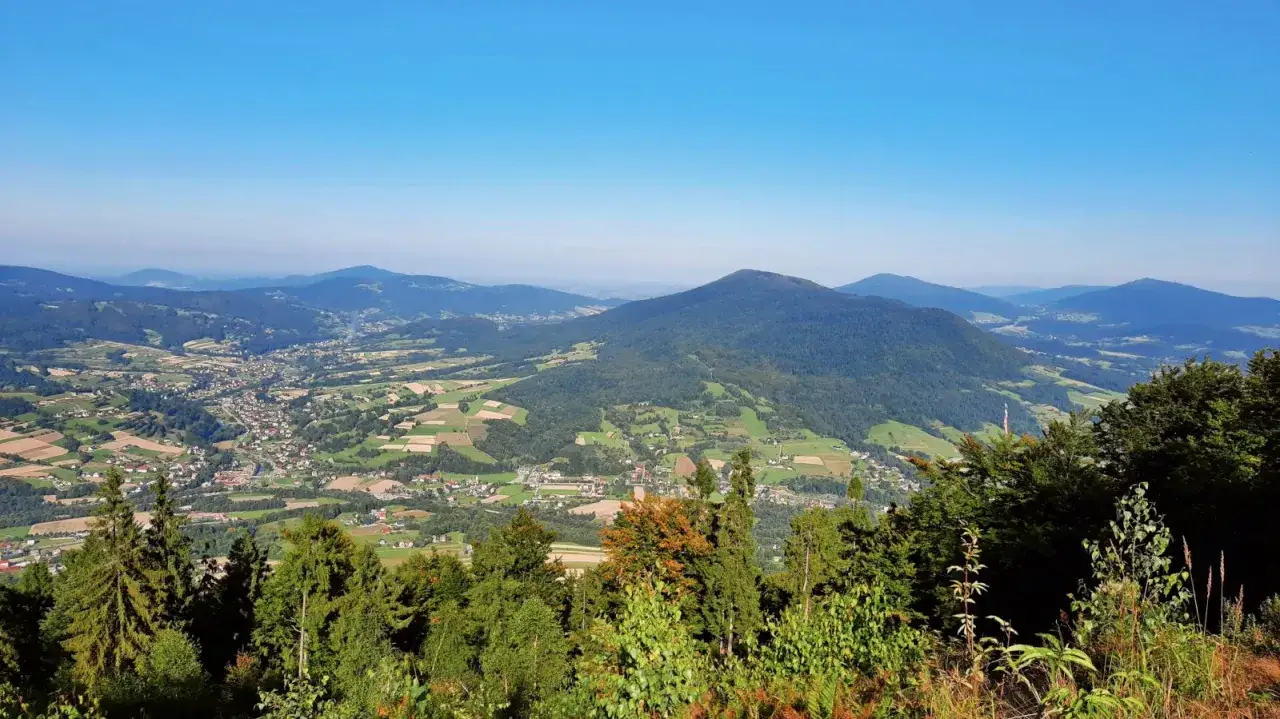 Mszana Dolna panorama Beskid Wyspowy