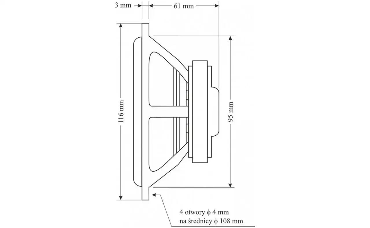Parametry techniczne głośnika średniotonowego