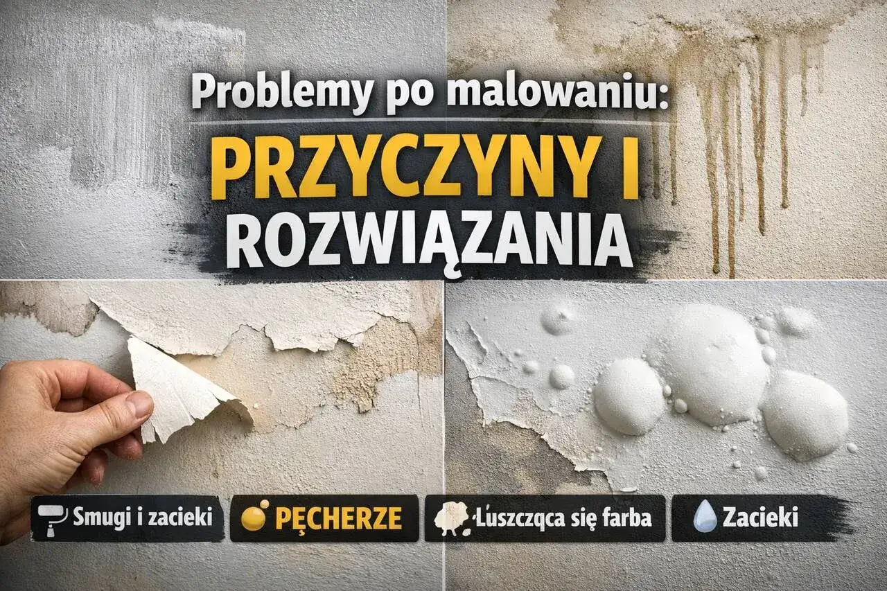 Problemy po malowaniu: smugi i zacieki, pęcherze, łuszcząca się farba. Przyczyny i rozwiązania.