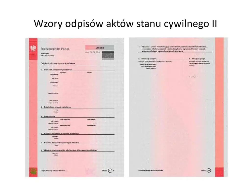 Zdjęcie Numer aktu małżeństwa w odpisie skróconym - gdzie go znaleźć w 2025?