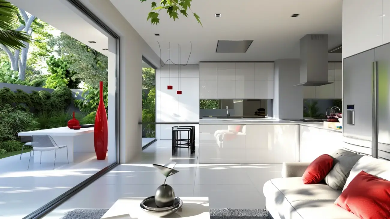 Zdjęcie Funkcjonalna aranżacja domu z tarasem usytuowanym z boku budynku