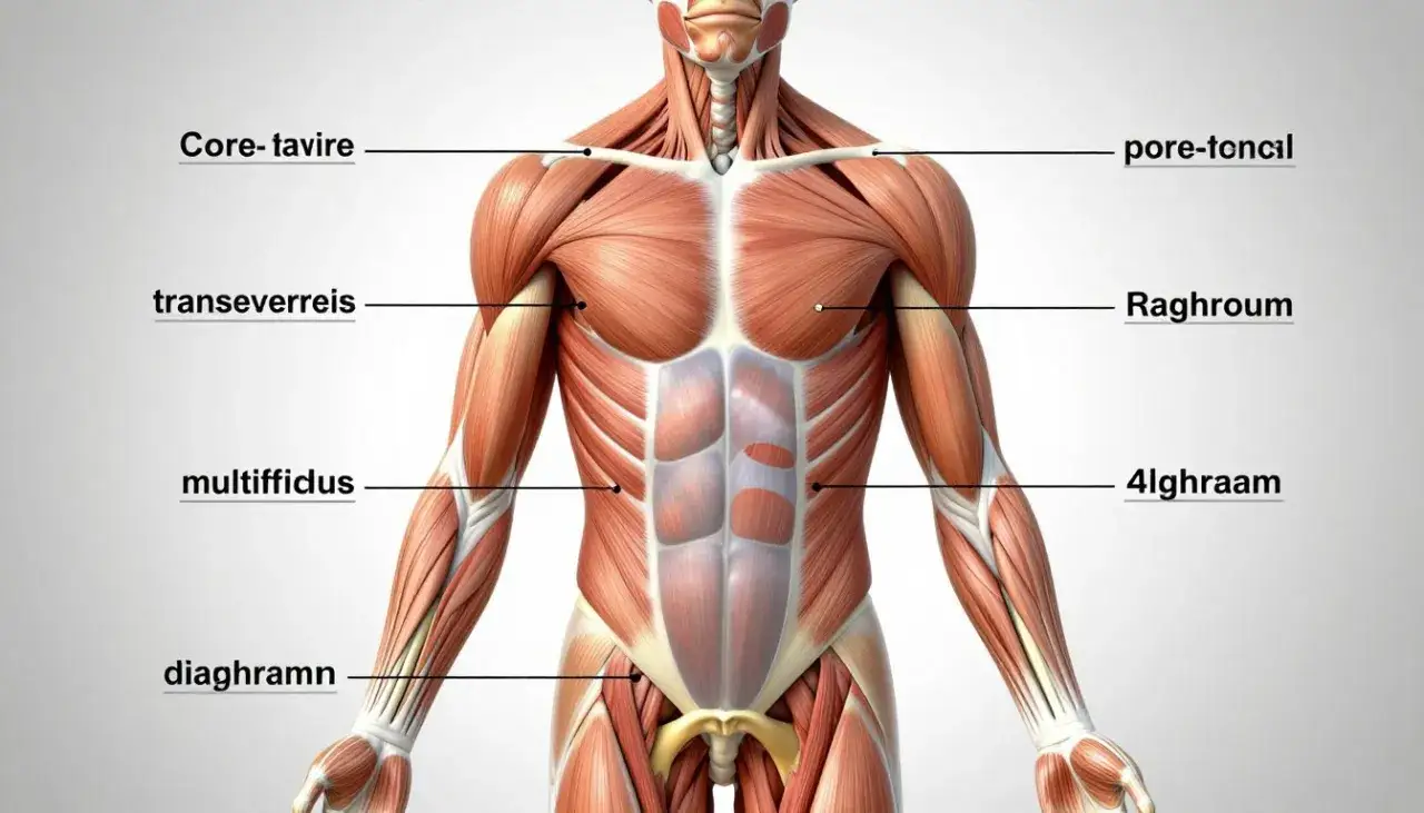 anatomia mięśni core podczas deski