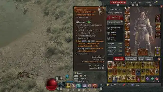 Diablo 4 Święty Ekwipunek Sacred Item